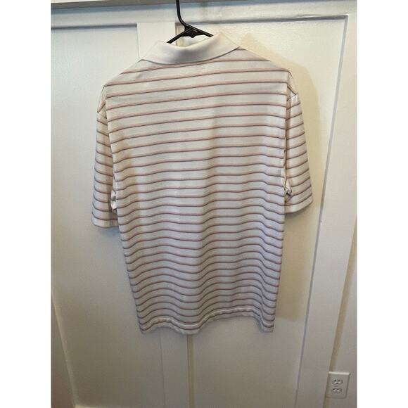 Nike Golf FITDRY White Polo Colored Stripes Breathable Golf Tennis Outdoor‎ Med. - Picture 4 of 5